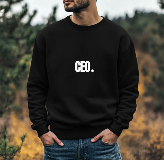 Men’s “CEO.” Black Crewneck Sweatshirt