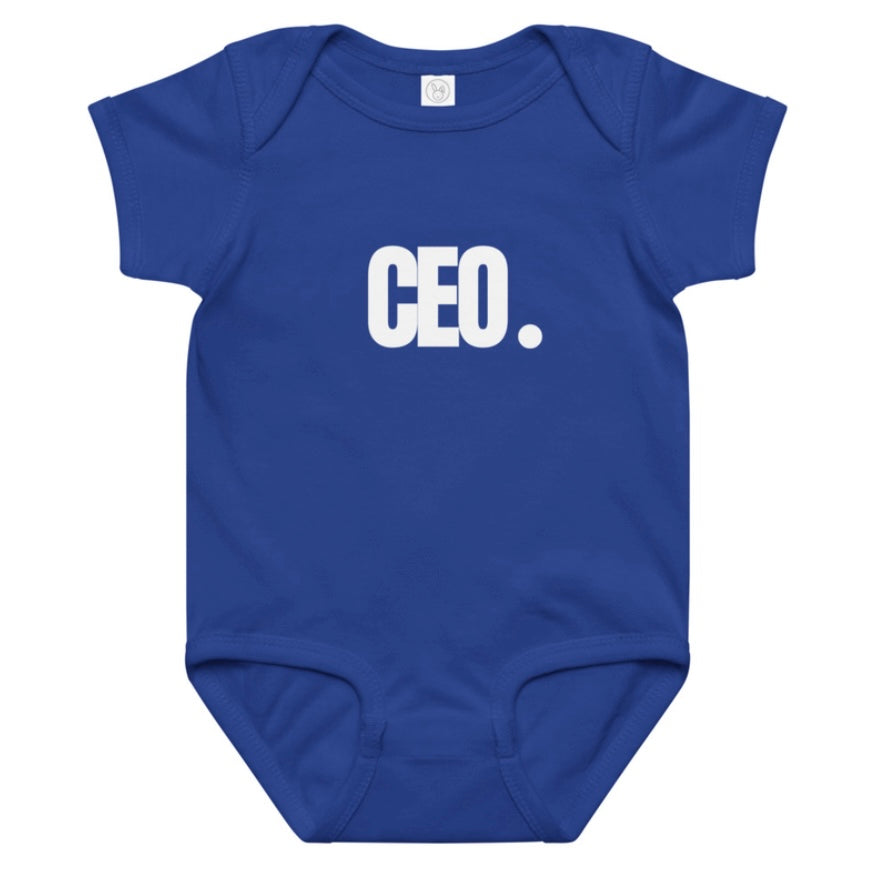 Unisex “CEO.” Blue Onesie